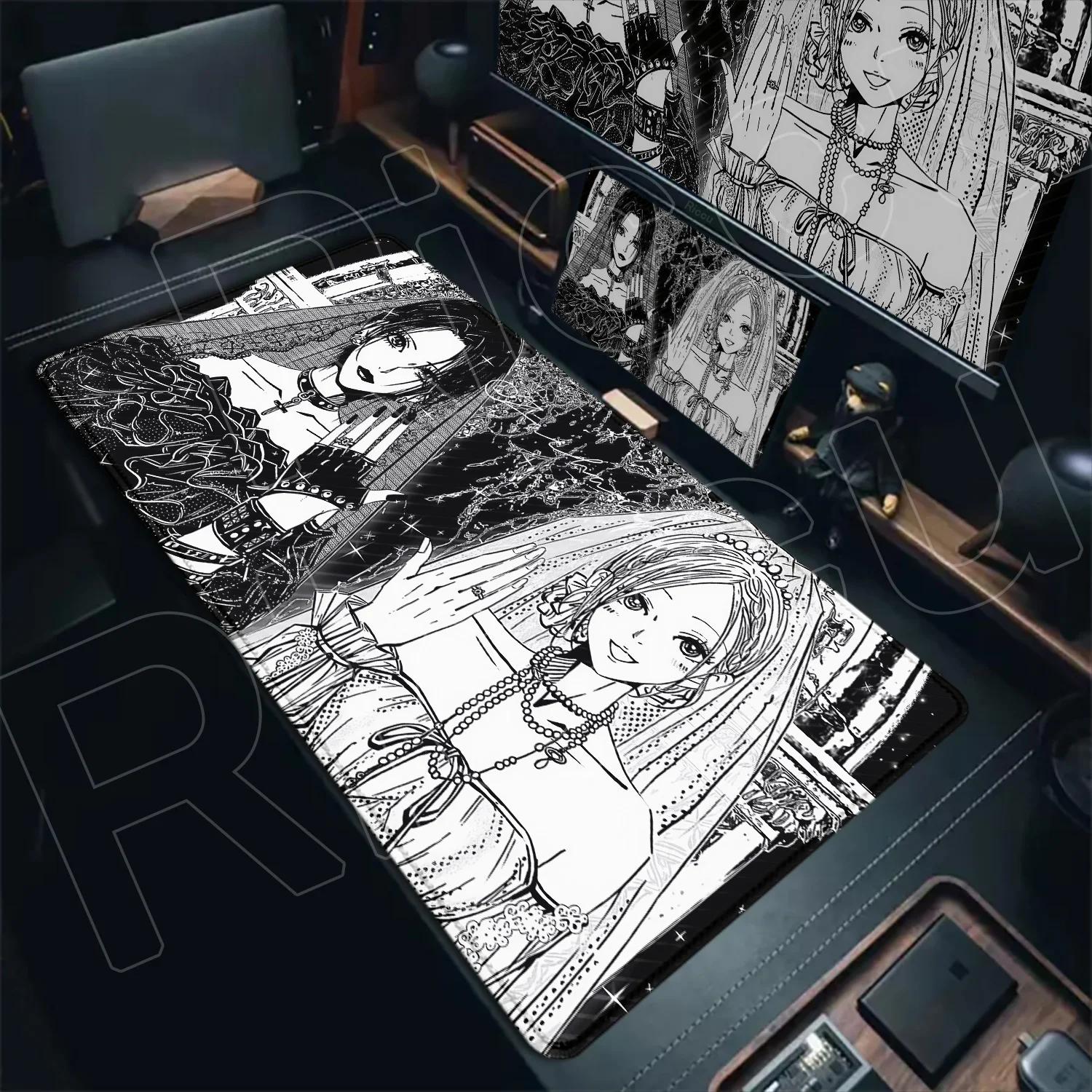 

HD XXL Anime NANA smoke Mouse Pad Rug PC accessories Desk Mat Cute Extended Gaming Keyboard Mats Large Gamer Mousepad carpet