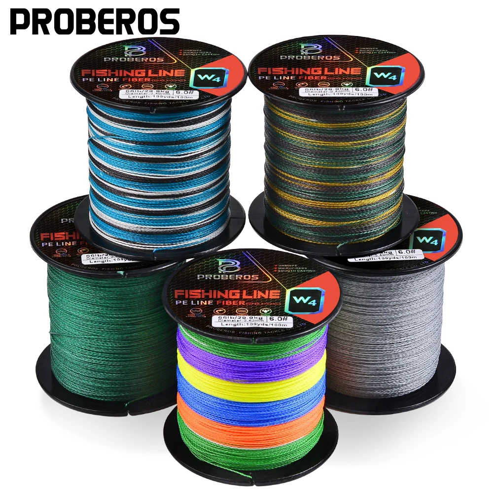 Copolymer Line - 4 Braids Fishing Line 109YDS Colorful