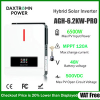 Daxtromn 4.2KW 24V 6.2KW 48V Solar Hybrid Inverter MPPT 120A on Gird off Gird with Solar Charge Controller  BMS Wifi