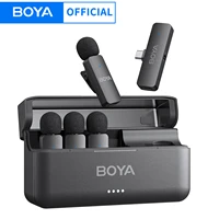 BOYA BY-V4U micrófono de solapa Lavalier inalámbrico para iPhone Android teléfono PC YouTube grabación de vídeo Vlog transmisión en vivo entrevista