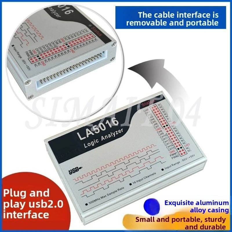 

LA5016 Logic Analyzer - 16-Channel, 500M Sampling Rate | Communication Protocol Analysis Tool