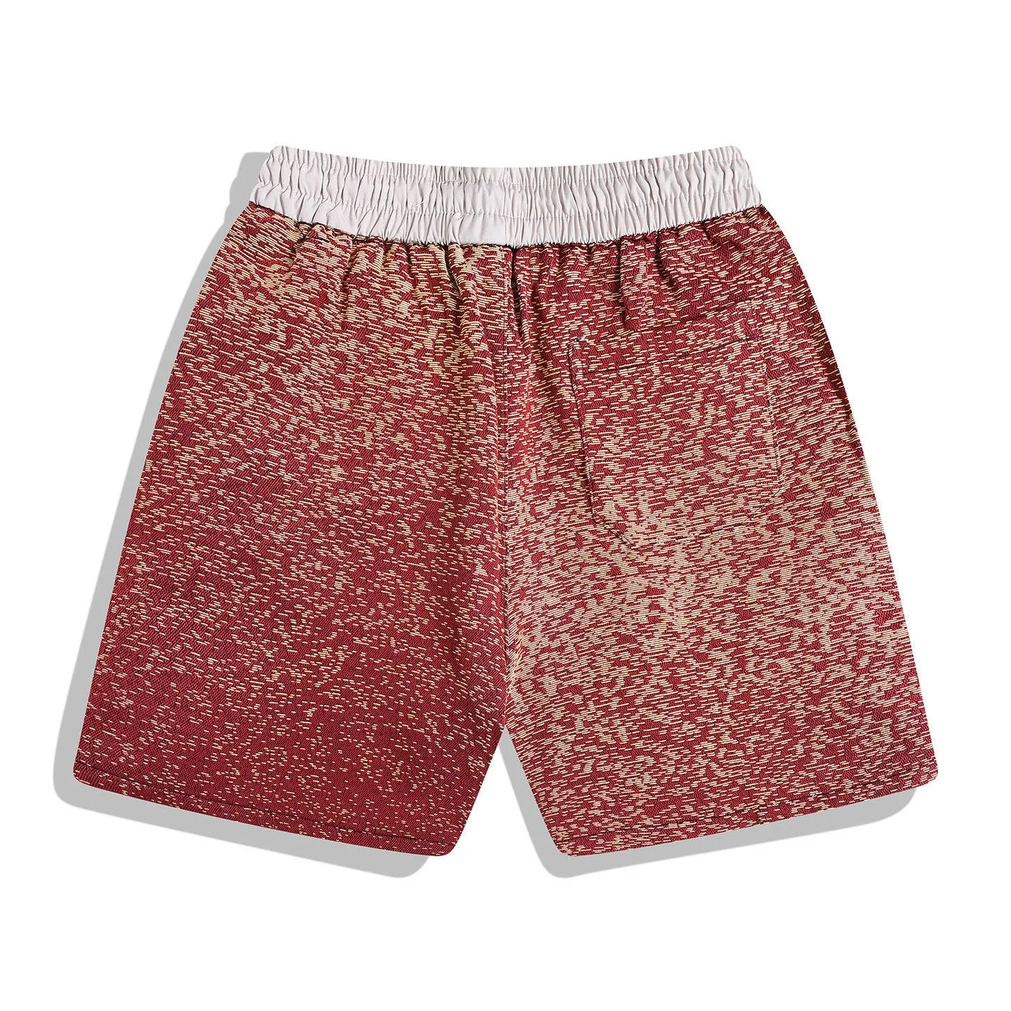 Summer Men's Tie Dye Knit Shorts American Casual Fashion Loose Streetwear Splicing Elastic Waist Contrast Color Shorts