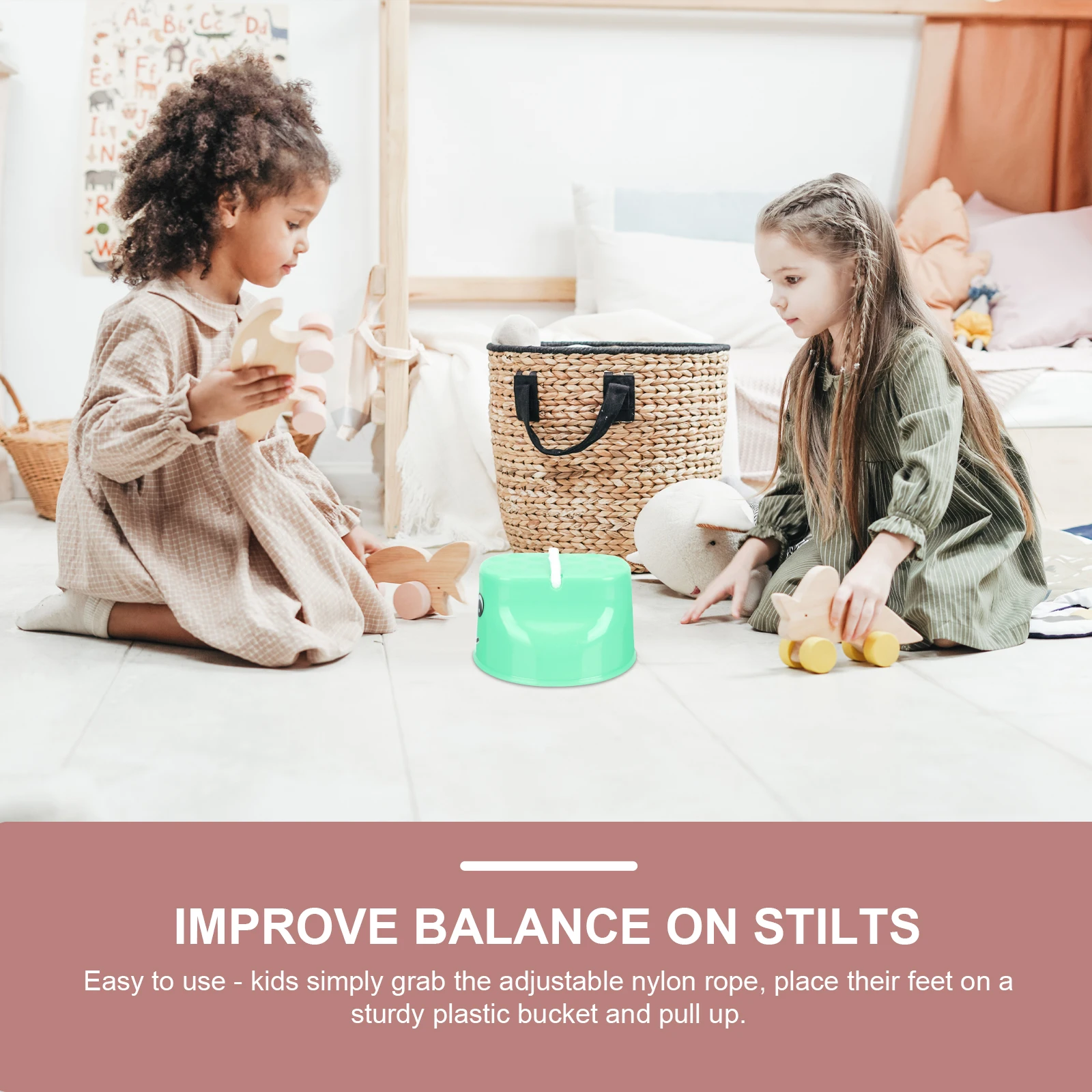 4pcs Stilts Kids Balance Training Toy Smile Face Design Kids Stepper Toy Sports Play Portable Safe Outdoor Toys