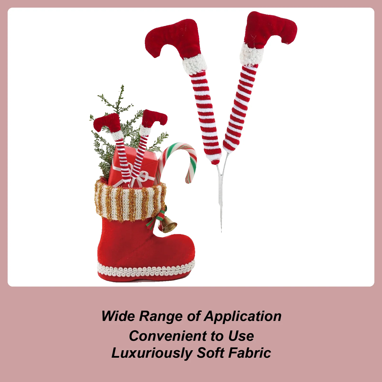 Christmas Decor Plush Toy Leg Ornaments Christmas Legs Picks For Holiday Outdoor Home Fireplace Wreaths Car