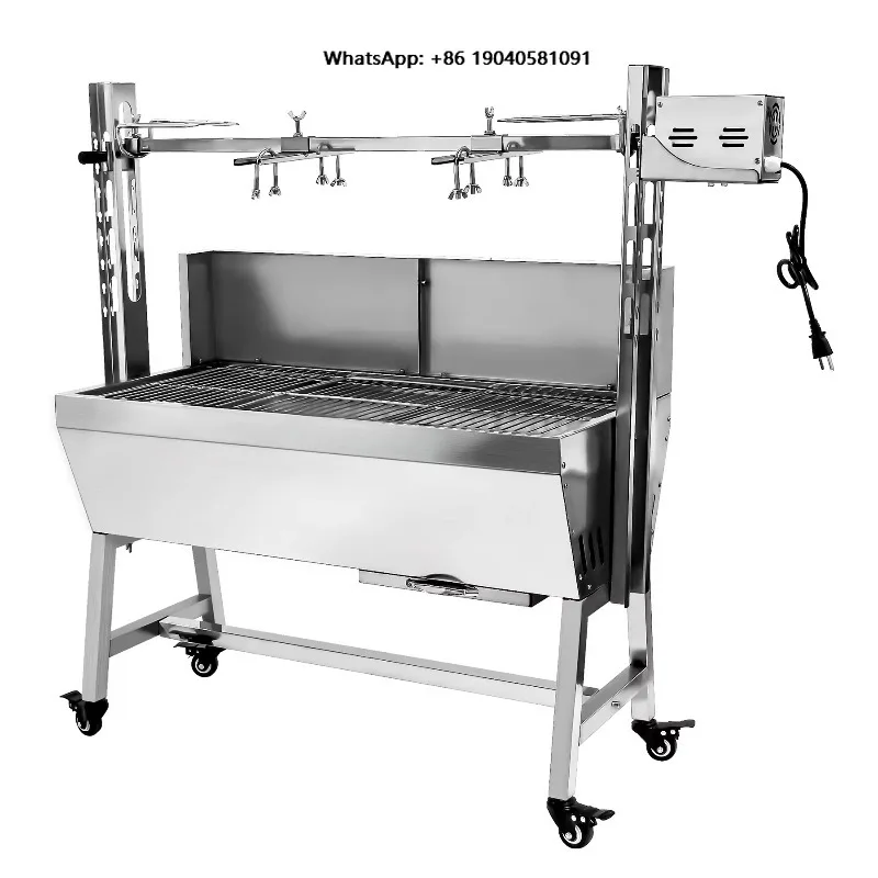 Outdoor Rotisserie Bbq Grill Stainless Steel Portable Outdoor Spit Roaster Whole Pig Lamb Charcoal Bbq Grills