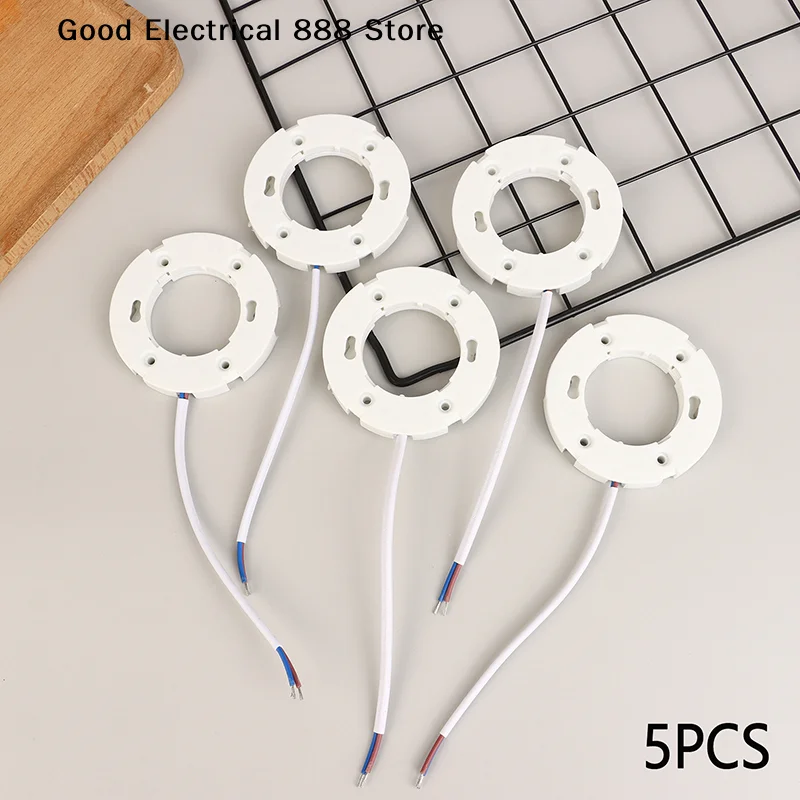 5pc 7.5cm GX53 Base Fitting For GX53 Lamps Fly Leads For LED And CFL GX53 Light Bulb Plastic Fitting Ceiling Wall Lamp Holder