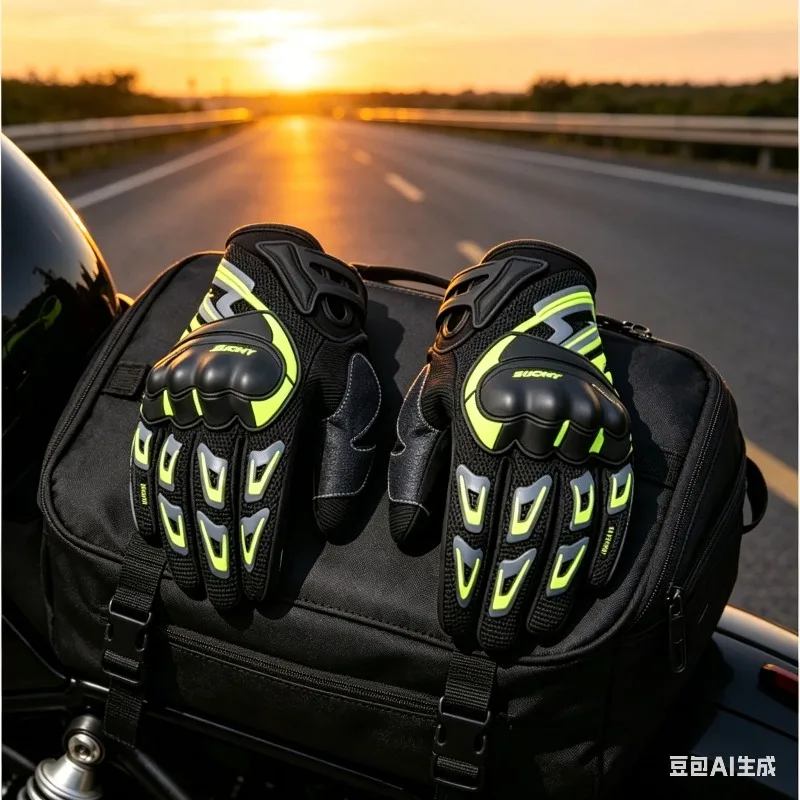 

Suomy Screen Control Moto Gloves Summer Cooling Biker Motorbike Protective Gear Men Women Soft Pink