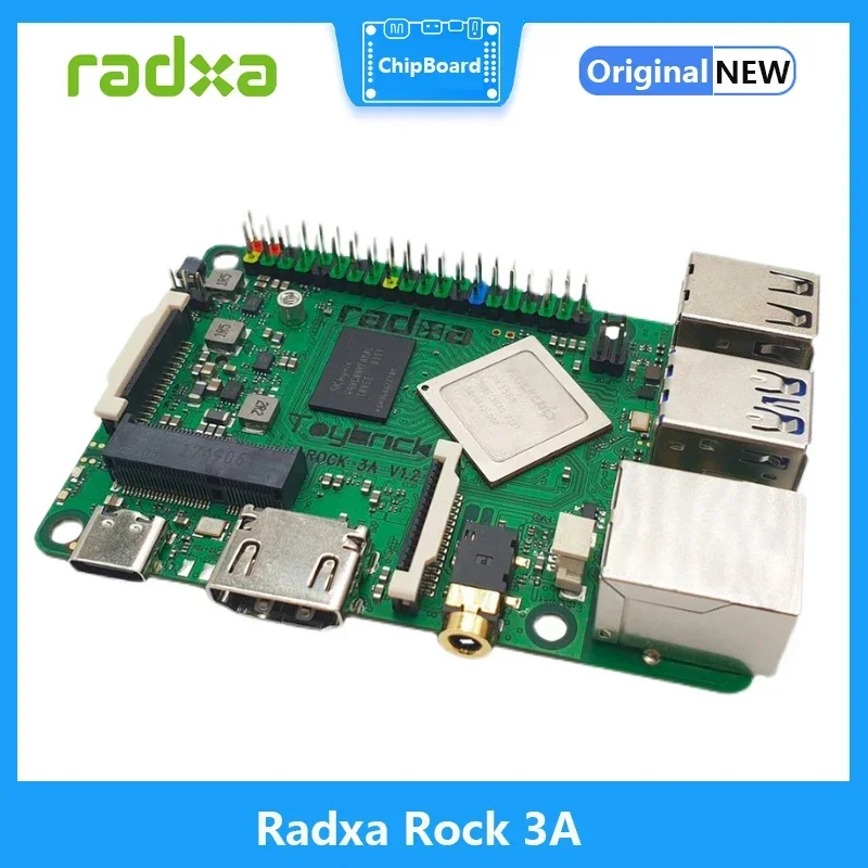 

Radxa ROCK 3A, Rockchip RK3568 Chip, Quad-core Cortex A55 High Performance