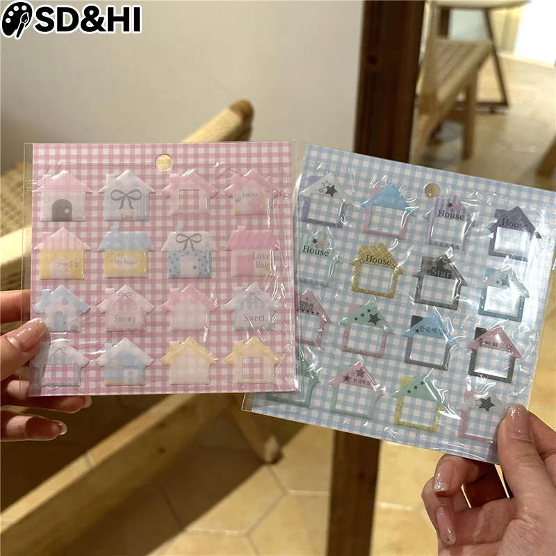 Fashion Small House Glue Sticker Three-dimensional Crystal Waterproof Sticker Journal Phone Case Decorative Sticker Gifts