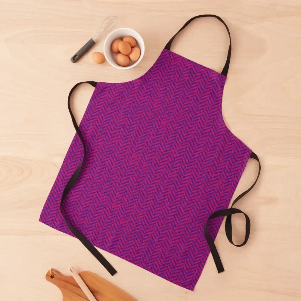 

Raspberry Blue Herringbone Tweed Apron christmas Utensils For Kitchen Women Kitchen Apron