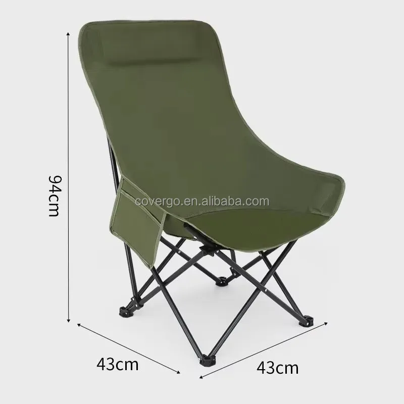 

Camping Folding Chair for Outdoor Use Factory Price High Back Moon Outdoor Camping Folding Chair Fishing Folding Beach Chair