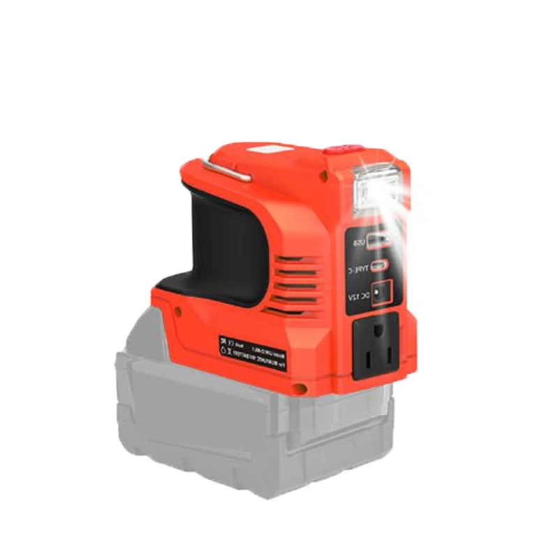 

180W Power Inverter for Milwaukee 18V Batteries DC20V To AC110V/220V Converter with USB & Type-C Ports Power Tool Accessories
