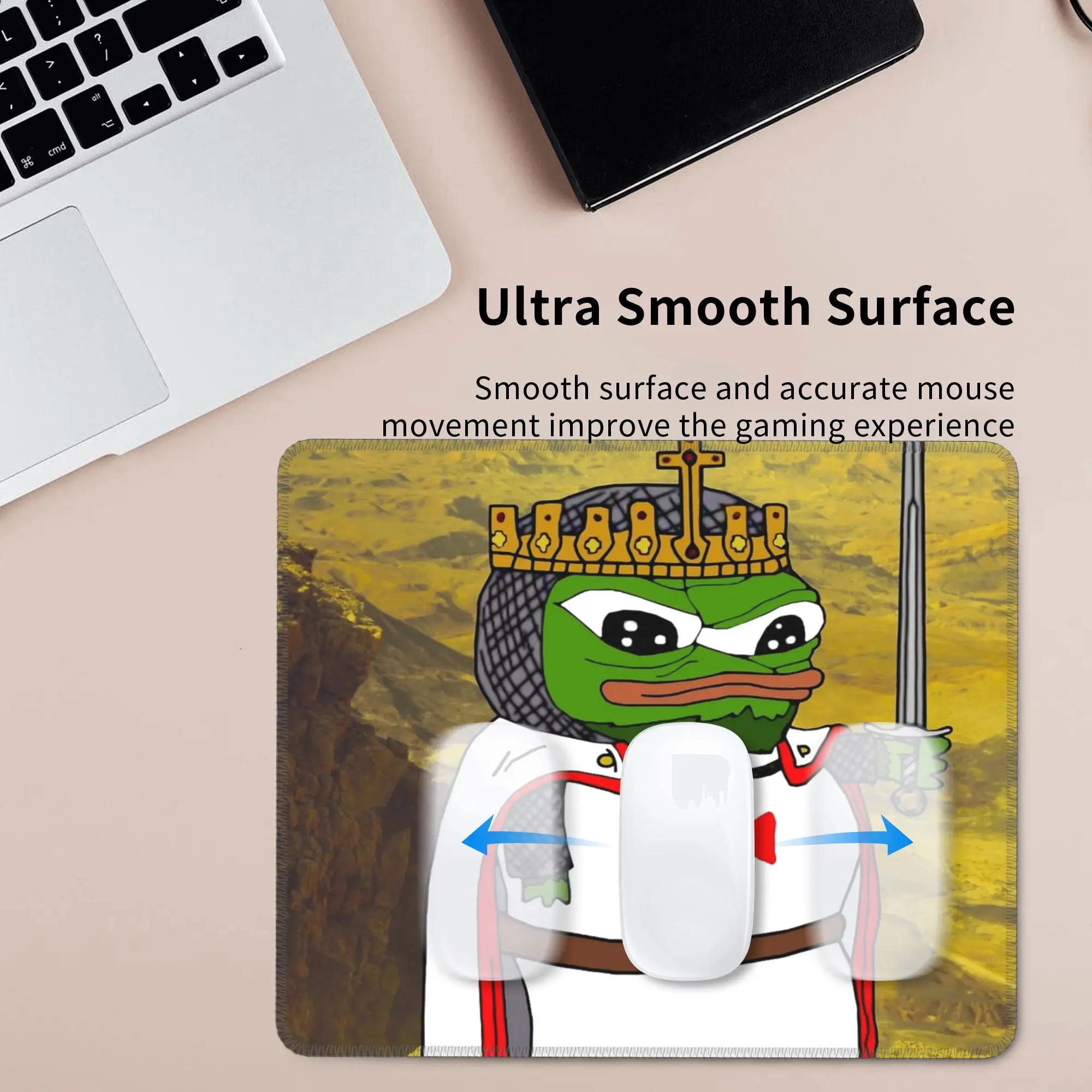 

P-Pepe Frog Knight's Templar Apu Laptop Mouse Pad PC Mouse Mat Rubber Mousepad for Computer