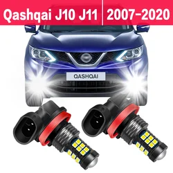 2pcs Car LED Fog Light Bulb For Nissan Qashqai J10 J11 2007 2008 2009 2010 2011 2012 2013 2014 2015 2016 2017 2018 2019 2020