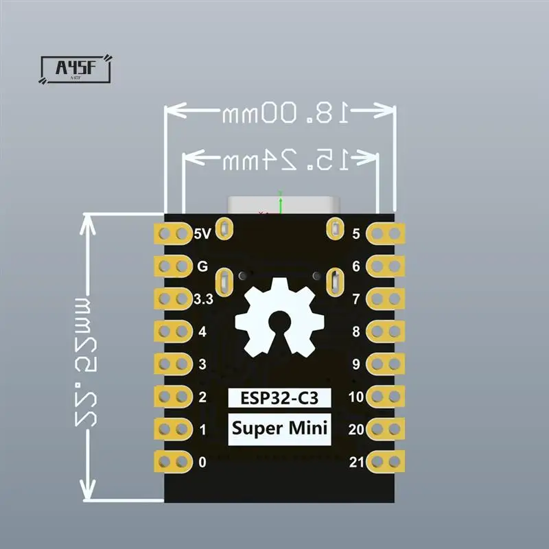 

A45F-ESP32-C3 Development Board ESP32 Supermini Development Board ESP32 Development Board Wifi Bluetooth