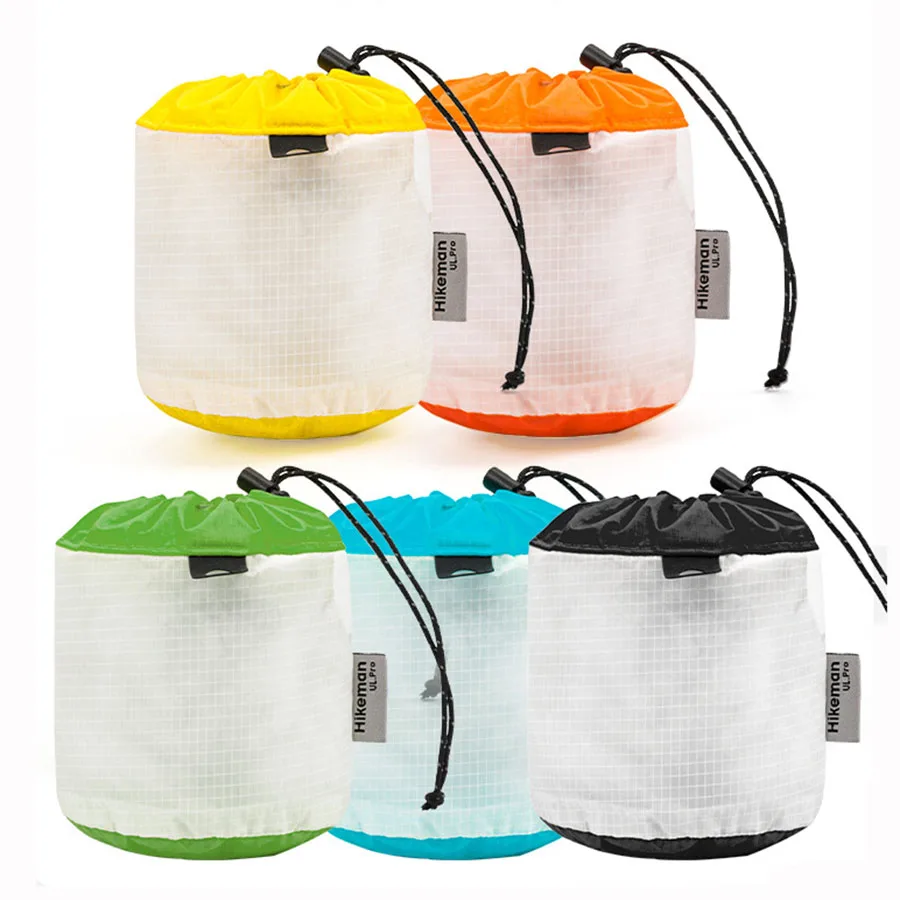 

15D Silicone Coated Waterproof Drawstring Storage Bag Lightweight Travel Gear Organizer Pouch Outdoor Camping Hiking Accessories