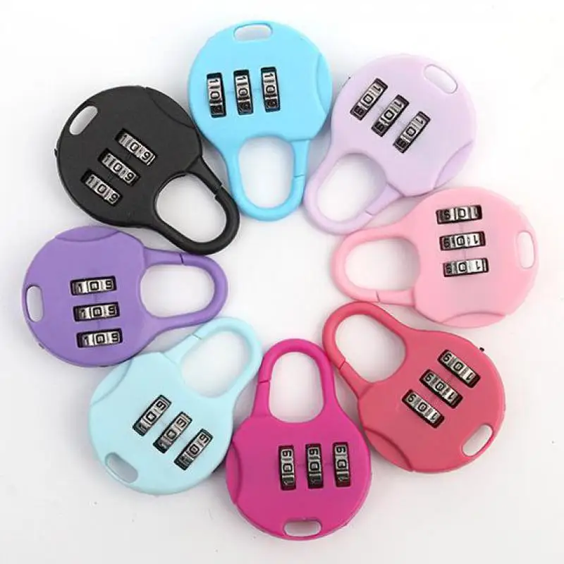 Plastic Password Padlock Pen Box Lock Luggage Bag Luggage Mini Small Lock Household Drawer Lock Card Holder Wallet Lock Travel