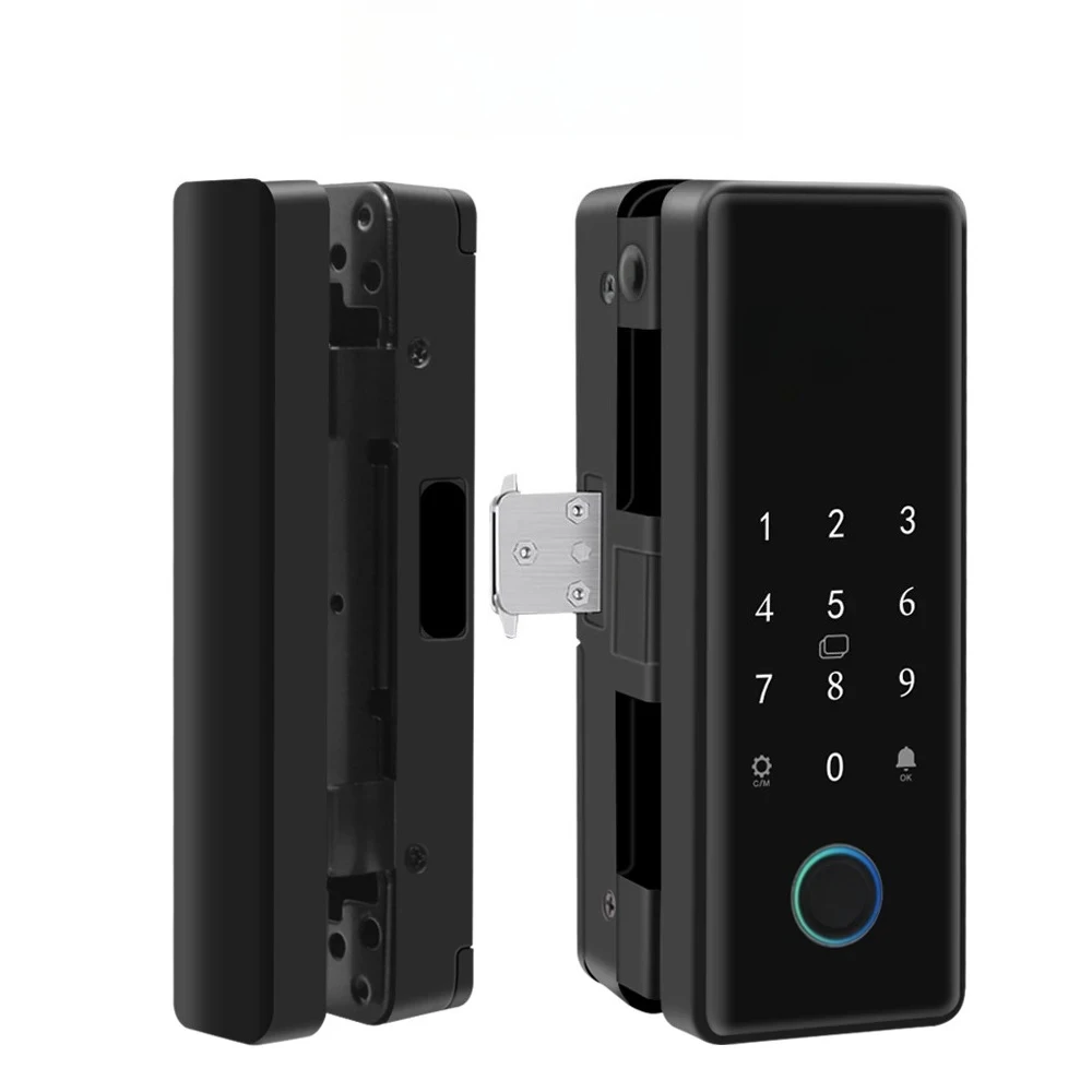 

Стеклянный замок Bluetooth Умный замок для стеклянной двери Биометрическая электронная раздвижная дверь