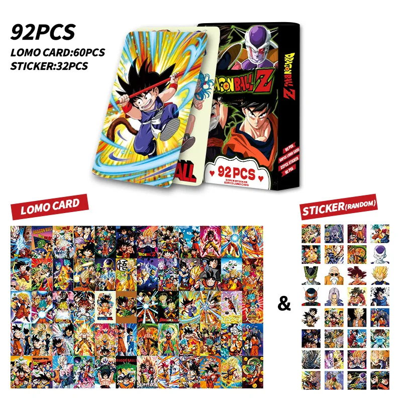 92PCS Dragon Ball Anime Collection Cards Children Classic Toy Hobby Boys Cartoon Fashion Souvenir Card Kids Creative Toys Gifts