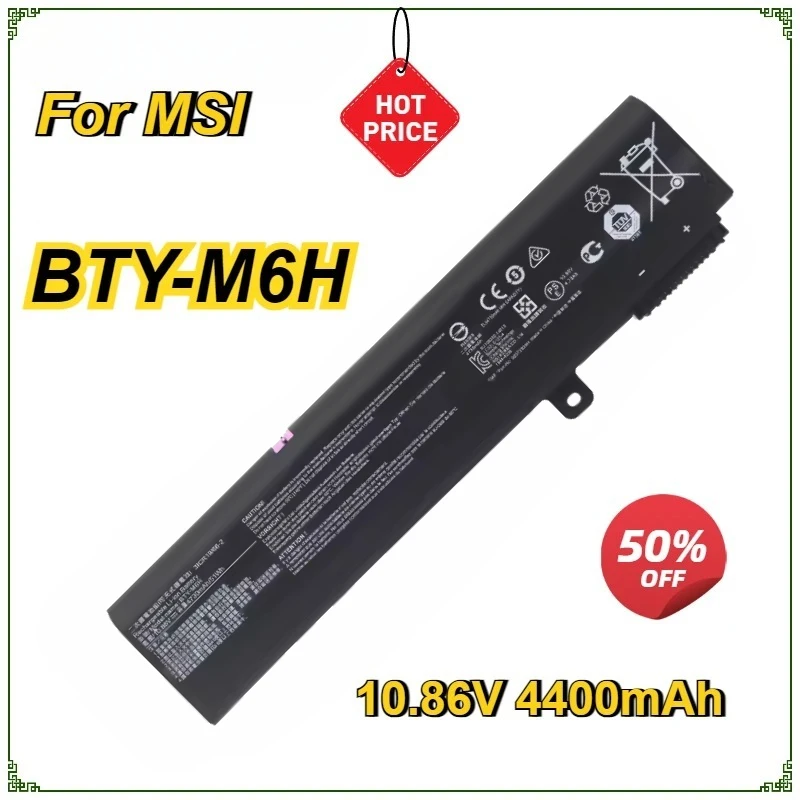 

New BTY-M6H Laptop Battery for MSI GE62 GE72 GP72 GP62 GL72 GL62 GP62VR GP72VR PE70 PE60 MS-16J2 16J3 1792 1795 Bateria