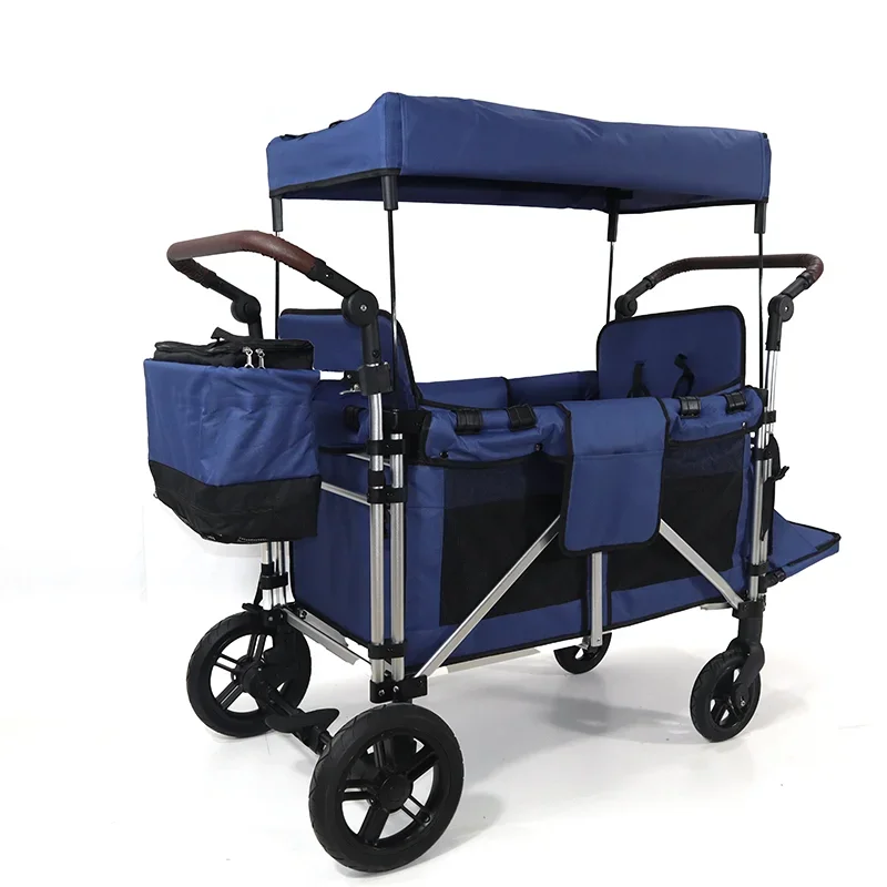 Foldable into Bag Travel Wagon Stroller for 2 Kids