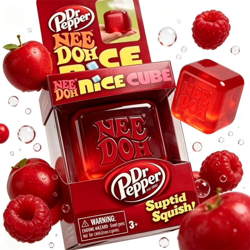 Schylling Needoh Dr Pepper Nice Cube Drop Non-toxic Antistress Alleviate Fidget Squeeze Toy Slow Rebound Soothing The Senses Toy