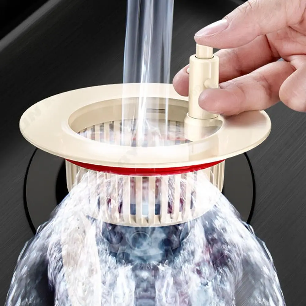 

Deodorizing Kitchen Sink Automatic Filter Sink Drain Plug Accessories Anti-blocking Basket Sink Strainer Basket Multi-Functional