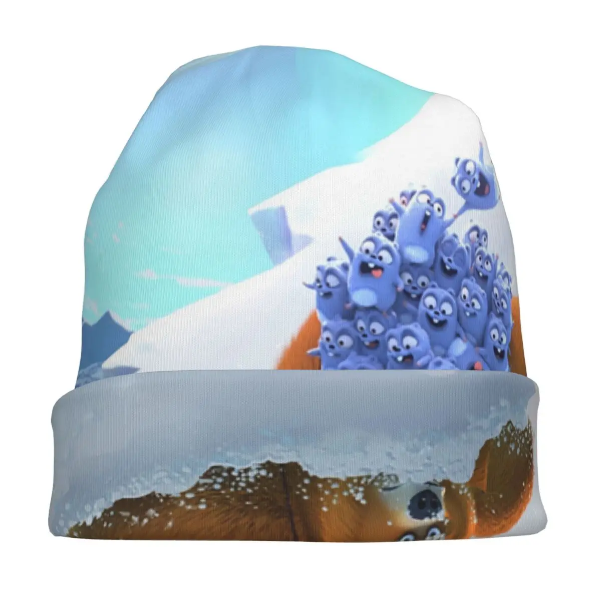 Grizzy Beer Cartoon Skullies Beanies Hat Anime Fashion Unisex Street Caps قبعات بونيه مرنة حرارية دافئة #3