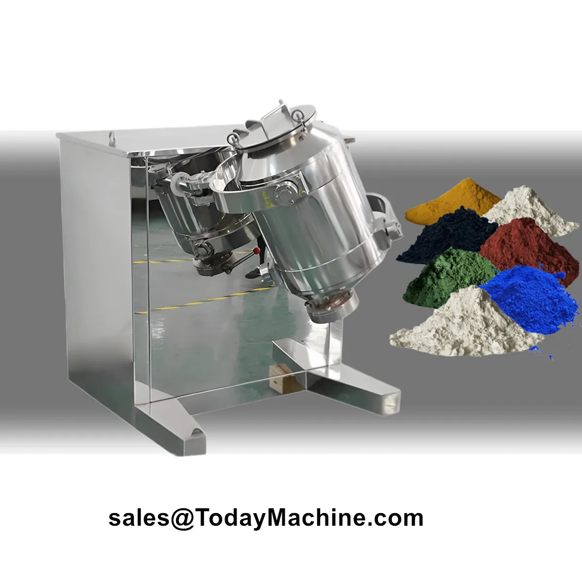 

Vertical Type Food Milk Powder Mixing 3D Swing Drum Mixer Blending Machine