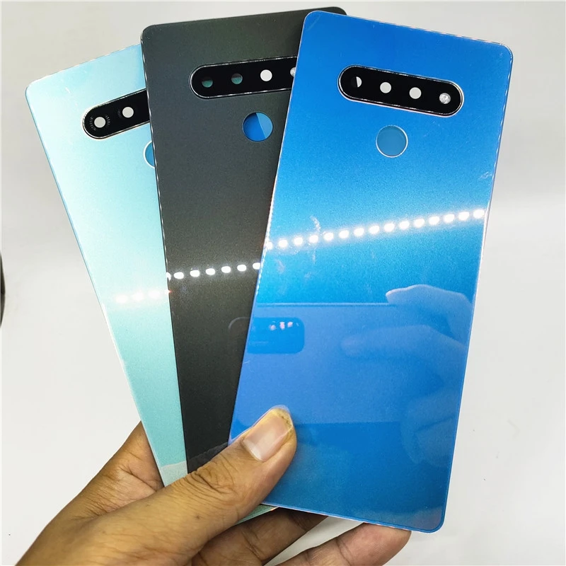 A+++ Quality For LG Stylo 6 K71 Q730 LMQ730 Glass Back Cover With Camera Lens Battery Housing Door Replacement Parts