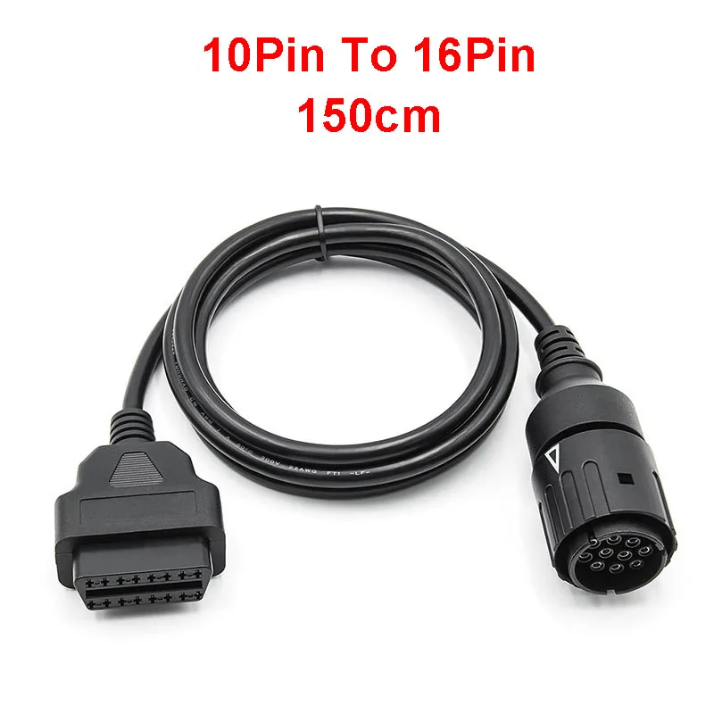 For BMW Motorcycles 10 Pin Adapter ICOM-D Cable For BMW 10Pin To 16Pin OBD2 Diagnostic Connector Motobikes OBD 2 Extension Cable