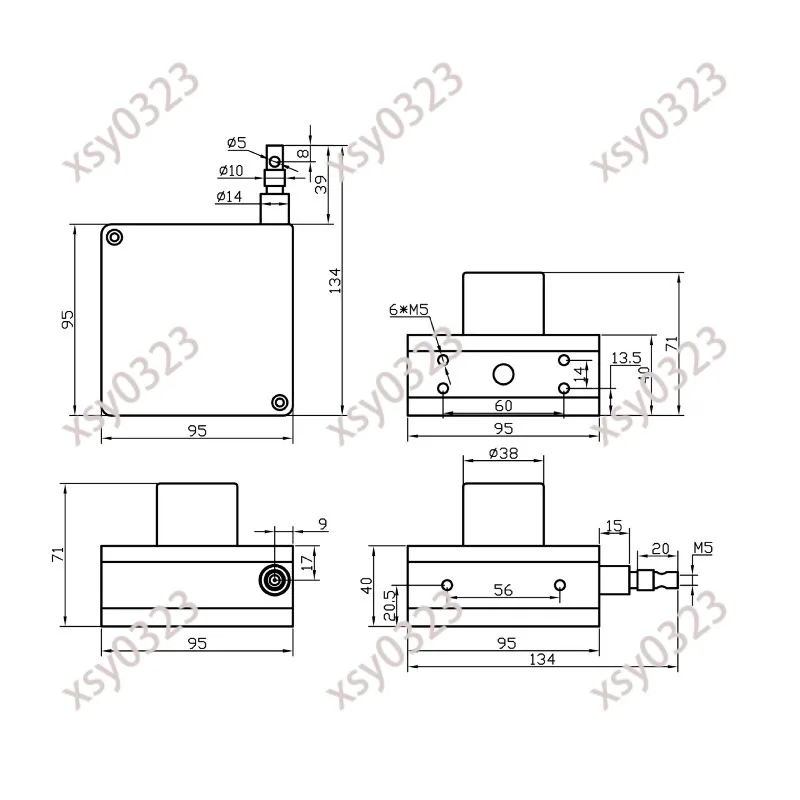 Linear Displacement Sensor Potentiometer Type Draw Wire Rope Position Sensor Pull Wire Transducer for Measurement BriteEncoder