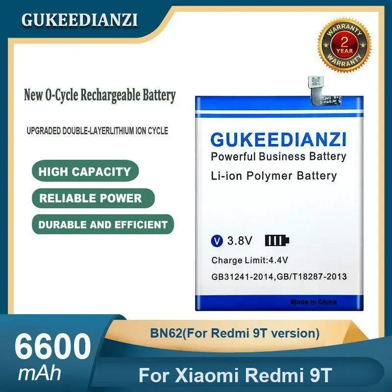 

High Capacity 6600mAh BN62(For Redmi 9T version) Mobile Phone Battery For Xiaomi Redmi 9T