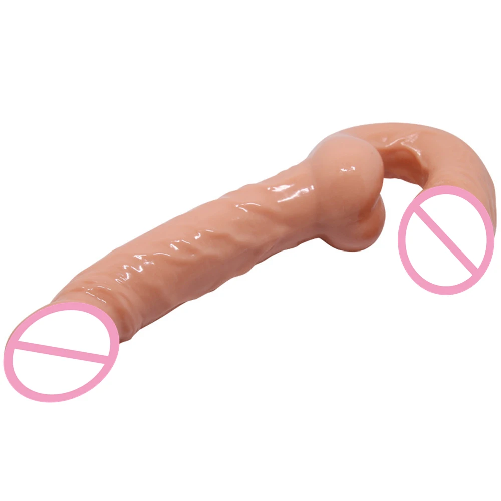 Realistic Double Cock Penis Strap on Dildos Anal Plug Wearable Strapon Dildo Adult Sex Toys for Women Lesbian Masturbation