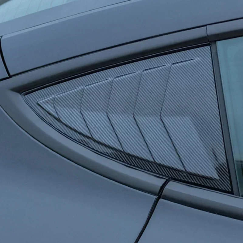 For Tesla Model 3+ Rear Side Blind Window Rear Triangle Window Spoiler Louver Carbon Fiber New Model3 Highland 2024 Accessories view 5