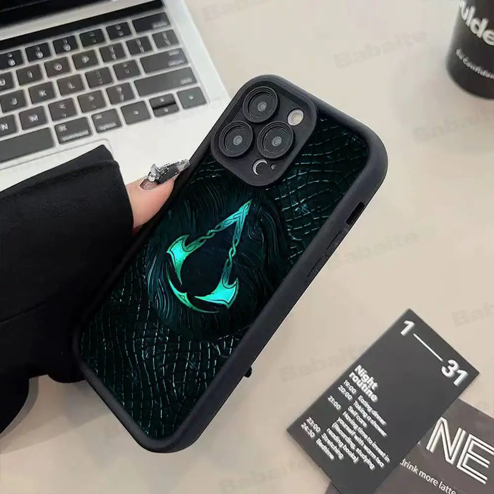 Funda de Silicona Antigolpes para iPhone 17 16 15 14 13 12 11 Pro Max Plus con Diseño de Videojuego de Acción y Aventura A-Assassin's Creed