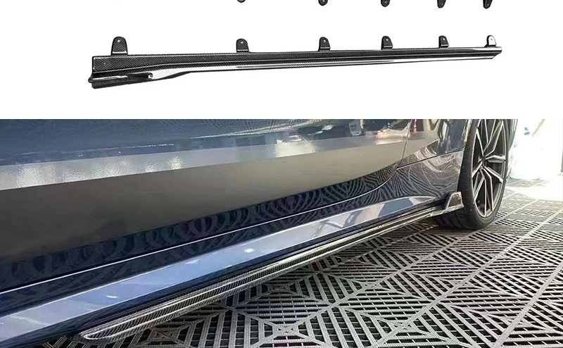 Подходит для BMW 4-й серии G22 G23, боковая юбка из углеродного волокна, MP, модифицированный боковой комплект объемного звучания, автозапчасти