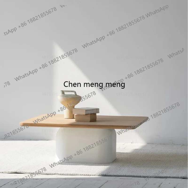 Elegant Furniture Solid Wood Oak Living Room Furniture Nordic Luxury Coffee Table Set
