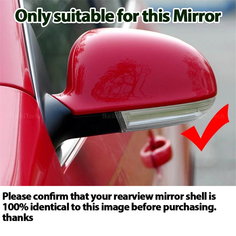 For Volkswagen VW GOLF 5 6 Plus Jetta MK5 Passat B5.5 B6 EOS Black Carbon Fiber Look Mirror Cover Rearview Side Mirror Cap