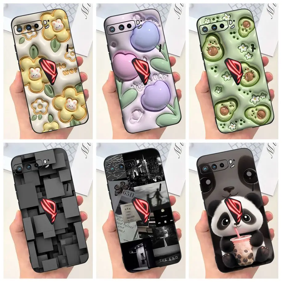 Чехол для телефона Asus Rog Phone 3 ZS661KS чехол, силиконовая Мягкая задняя крышка для Asus Rog 5 ZS673KS чехол I005DA Rog3 Rog5 Rog 6, бампер
