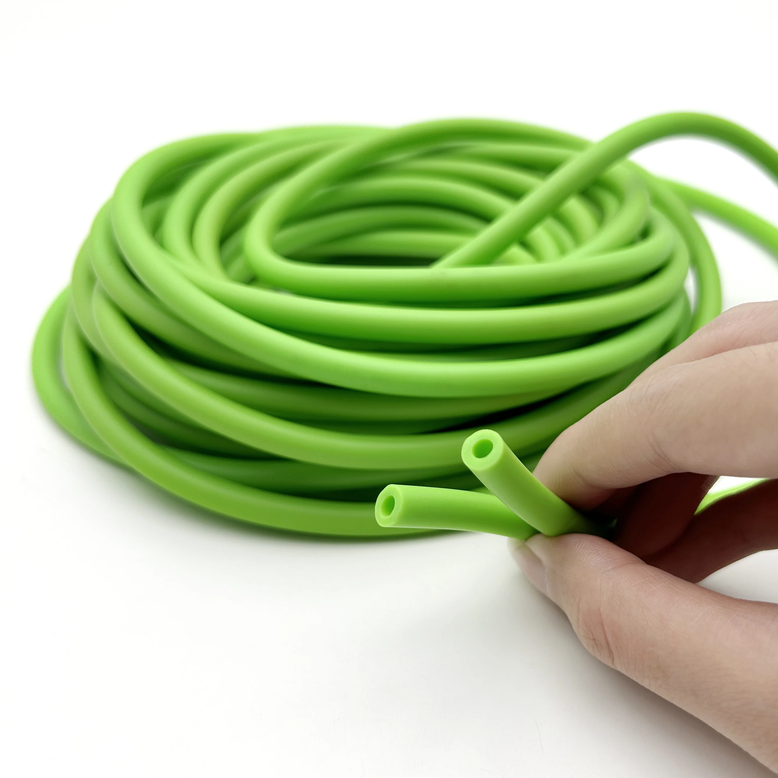 Bright green natural latex tube ID 1mm~8mm high-strength tensile rope suitable for DIY fitness equipment slingshot rubber bands view 3