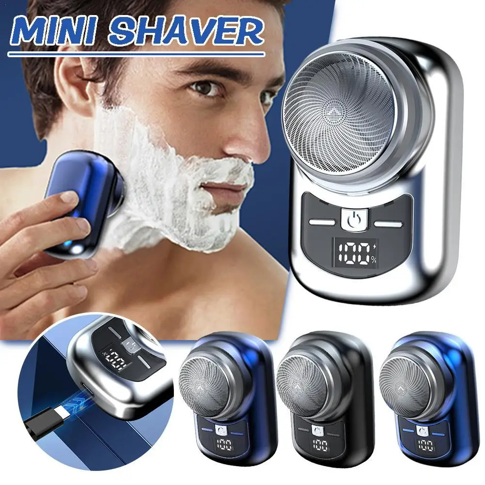 Mini Electric Travel Shaver For Men Pocket Size Portable Travel Car Home Razor Rechargeable Cordless Shaving Face Beard Razor