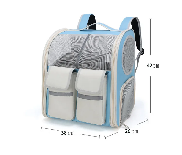 2 In 1 Large Pet Backpack  with Wheels Cat Stroller Pet Carrier Portable Foldable Tie-Rod Pet Bag Cat and Dog Travel Carrier Bag