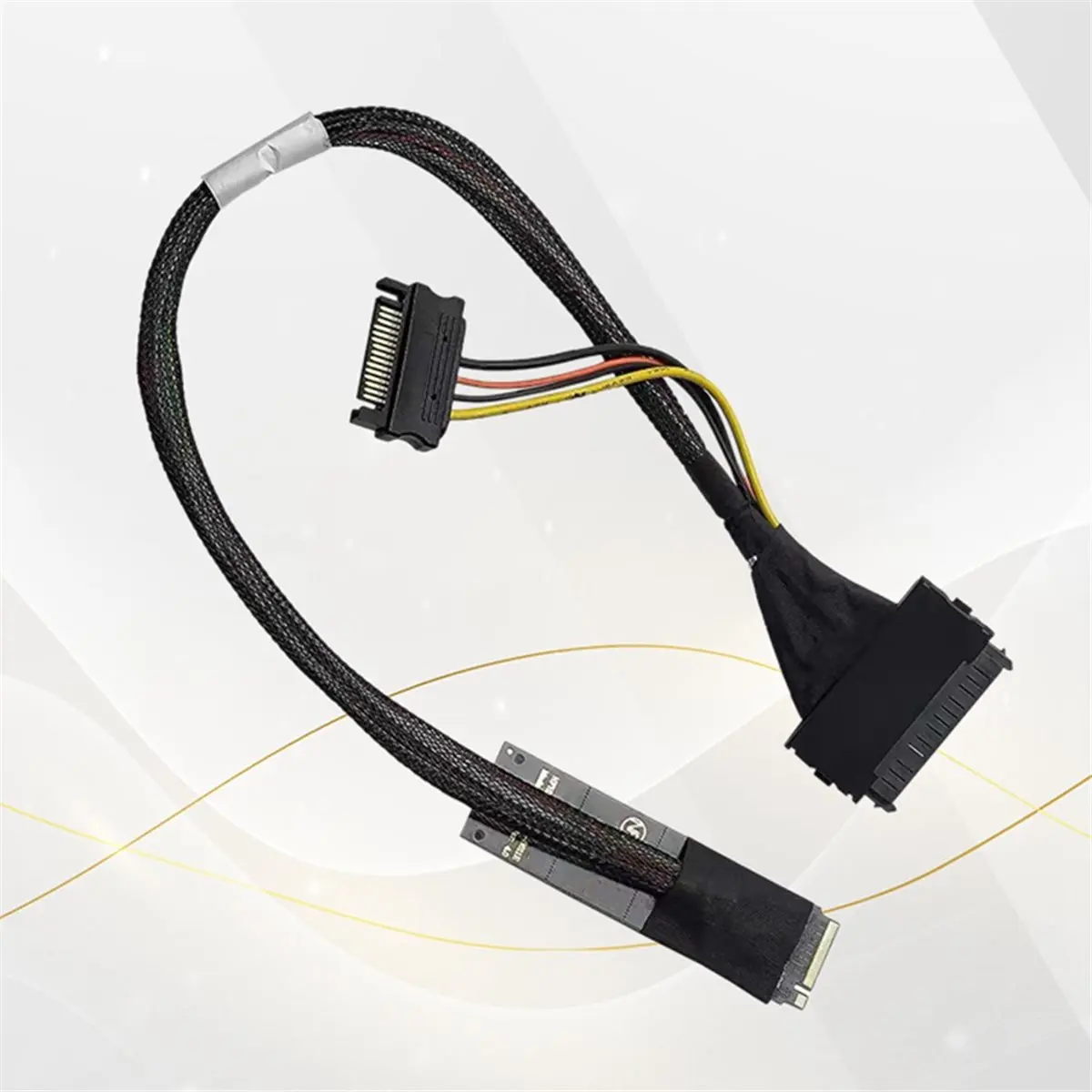 PCIe 4.0 M.2 to SFF-8639 U.2 SSD Adapter Cable Extension Cable High-Speed Data Transfer Plug-and-Play 42CM