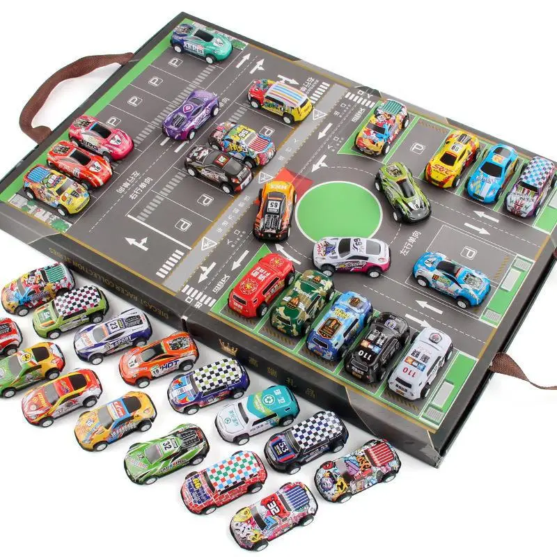 36pcs * EBOYU 2.7 Inch Pull Back Cars 1:72 Alloy Cast Car Mini Racer Bulk Set Birthday Party Supplies,Treasure Box Toys for Kids