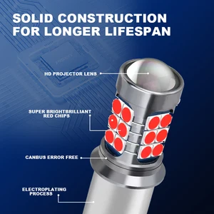 Bremsstopp rote LED -Blubs, kein Fehler für BMW 3, E90, E91, F30, F80, F31, 335d, 330i, 325i, 320d, 316i, 318d, 328i, 2pcs. 8 Hauptverkäufe BMW 320i LED Lantern - №1