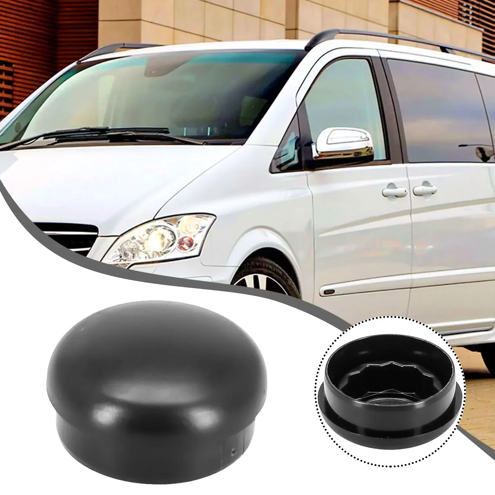 Plug And Play Design Hassle Free Installation Front Wind Screen Wiper Nut Cap Cover For Mercedes W639 A6398240049 Black