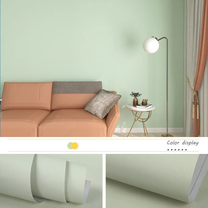 60cm Width DIY Macaron Solid Color Self-adhesive Wall Sticker Waterproof Wallpaper Furniture Living Room Decor Dormitory Sticker