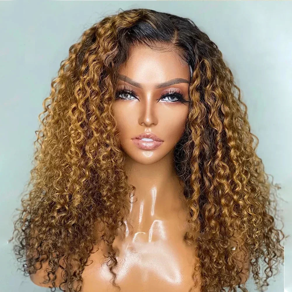 26-inch-ombre-blonde-kinky-curly-lace-front-wig-brown-brunette-daily-wig-synthetic-fiber-deep-part-realistic-look-wig-for-women