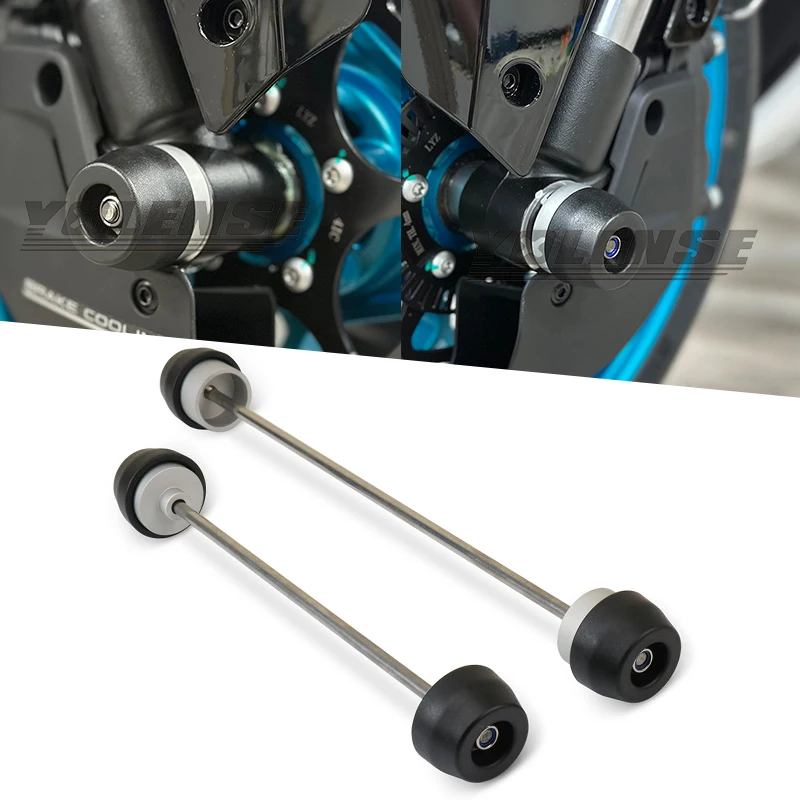 Motorcycle Accessory Front & Rear Axle Fork Crash Sliders Wheel Protector For 675NK 675SS 675SR 675SR-R 675 SR SRR NK 2024-2025